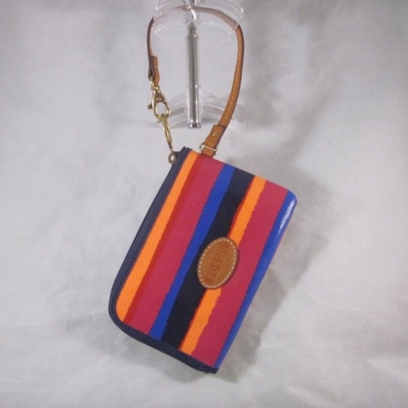 Fossil Bags Fossil Keyper Wristlet Purse Stripe Nwt Poshmark